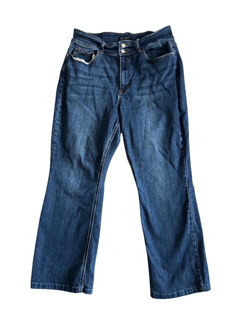 Judy Blue Women's Sz 18W Boot Cut Denim Jeans Distressed Back Pockets